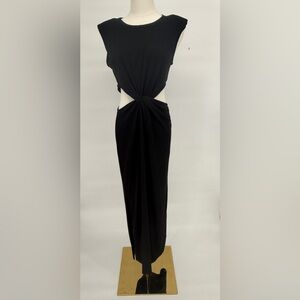 Amazon Black Twist Cutout Maxi Dress